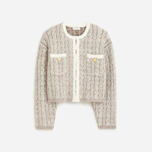 Cable-knit sweater lady jacket - XS